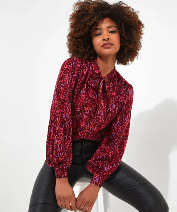 Shop Women's Collection | Tops, Tunics & Blouses | Sale Tops, Tunics & Blouses | Top Picks | Women's | Women's Joe Browns Statement Tie Neck Blouse Pink