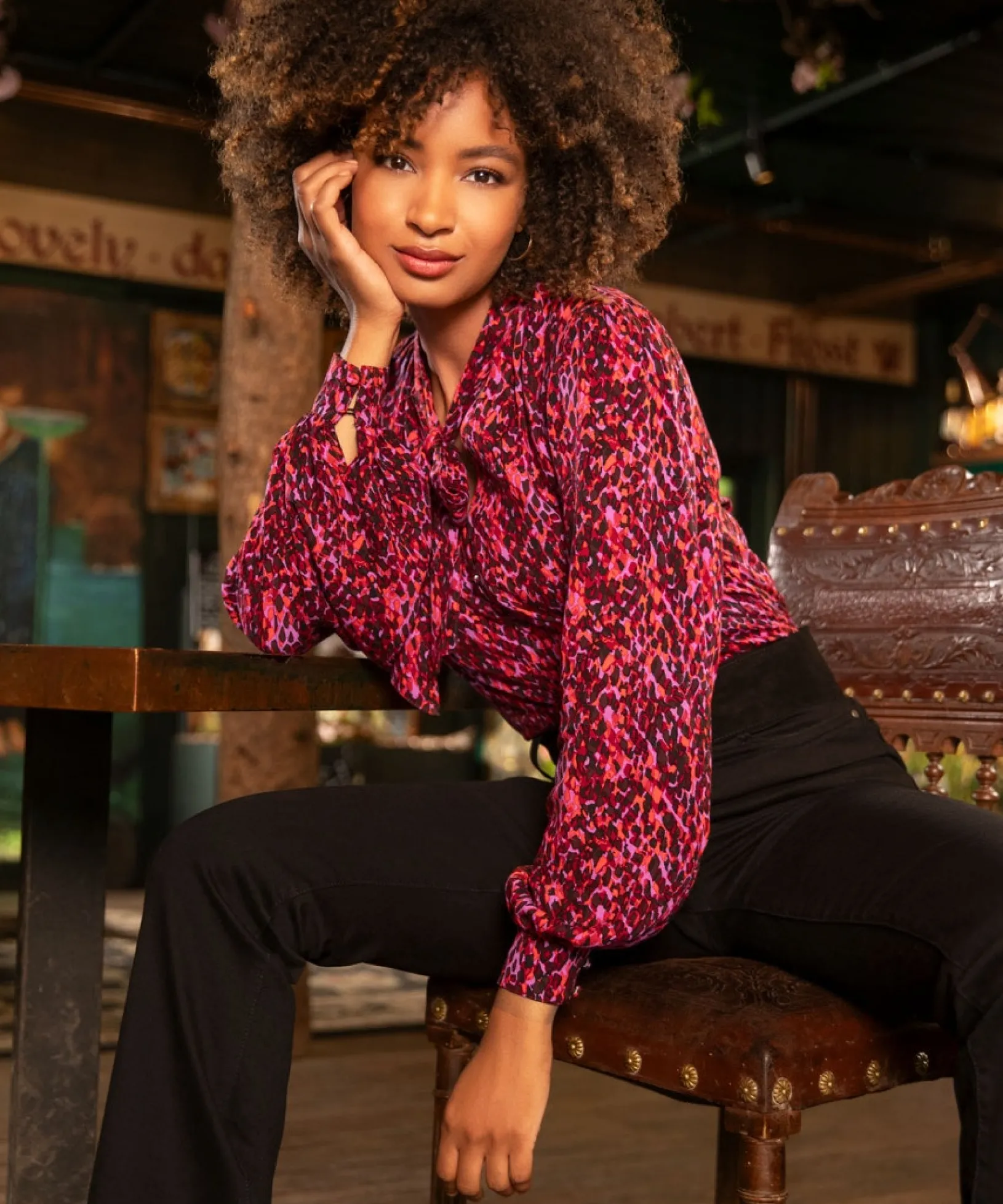 statement_tie_neck_blouse_6.webp Shop Women's Collection | Tops, Tunics & Blouses | Sale Tops, Tunics & Blouses | Top Picks | Women's | Women's Joe Browns Statement Tie Neck Blouse Pink