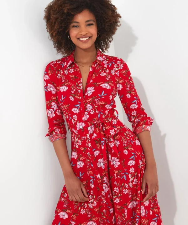 Shop Women's Collection | Vintage & Retro Dresses | Midi Dresses | Dresses | Sale Dresses | Top Picks | Top Picks | Top Picks | Women's | Women's Joe Browns Striking Shirt Dress Red