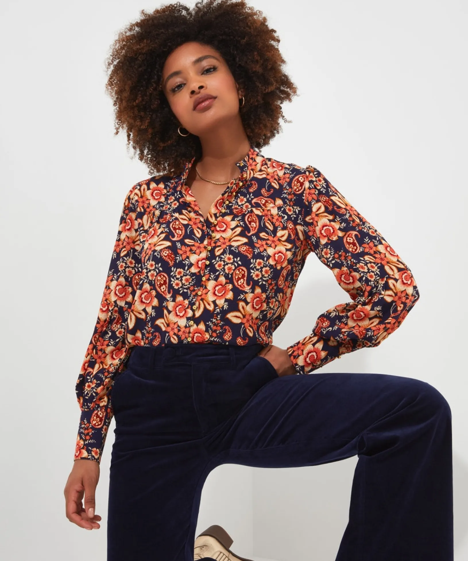 stunning_button_blouse_5.webp Shop Women's Collection | Tops, Tunics & Blouses | Sale Tops, Tunics & Blouses | Top Picks | Women's | Women's Joe Browns Stunning Button Blouse Multi