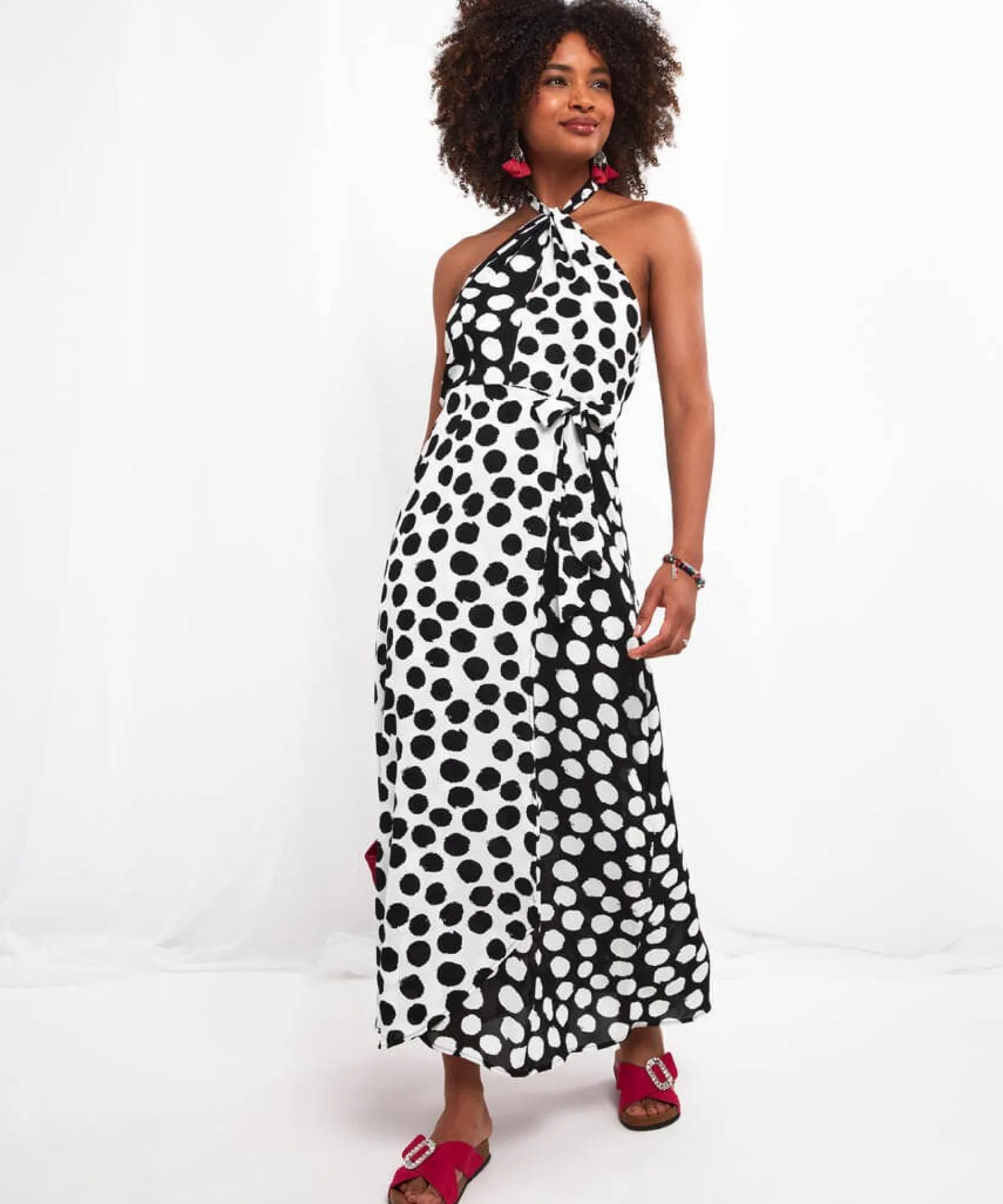 stunning_halterneck_dress_5.webp Sale Dresses | Women's Joe Browns Stunning Halterneck Dress Multi