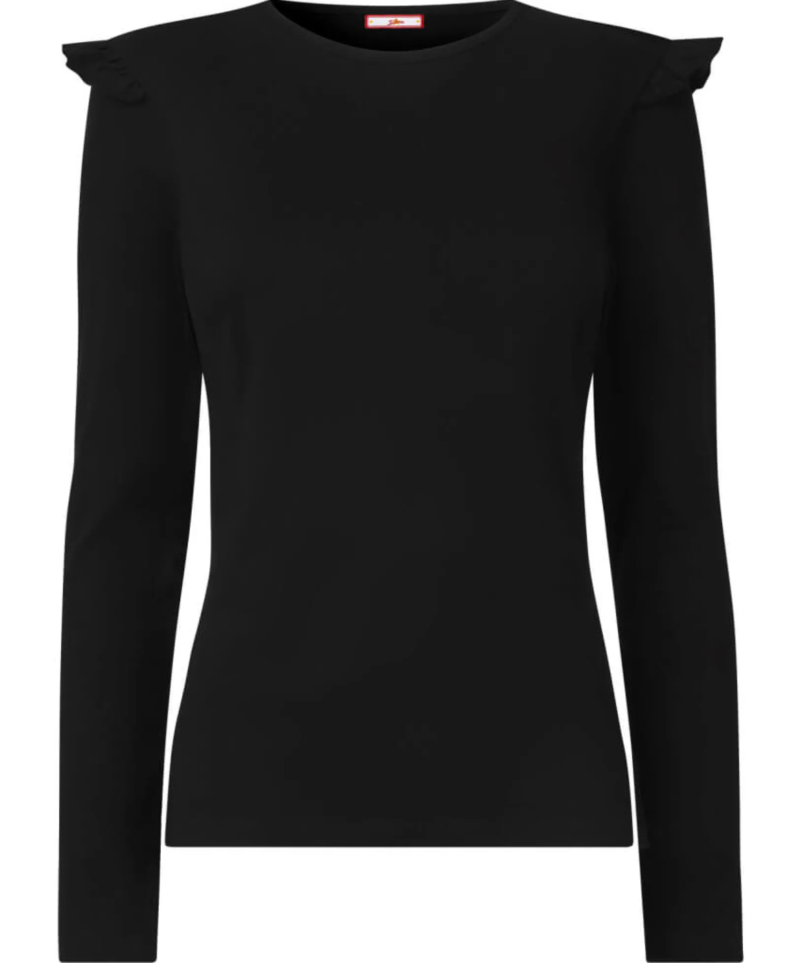 stunning_ruffle_sleeve_te_1.webp Sale Tops, Tunics & Blouses | Women's Joe Browns Stunning Ruffle Sleeve Tee Black / Orange