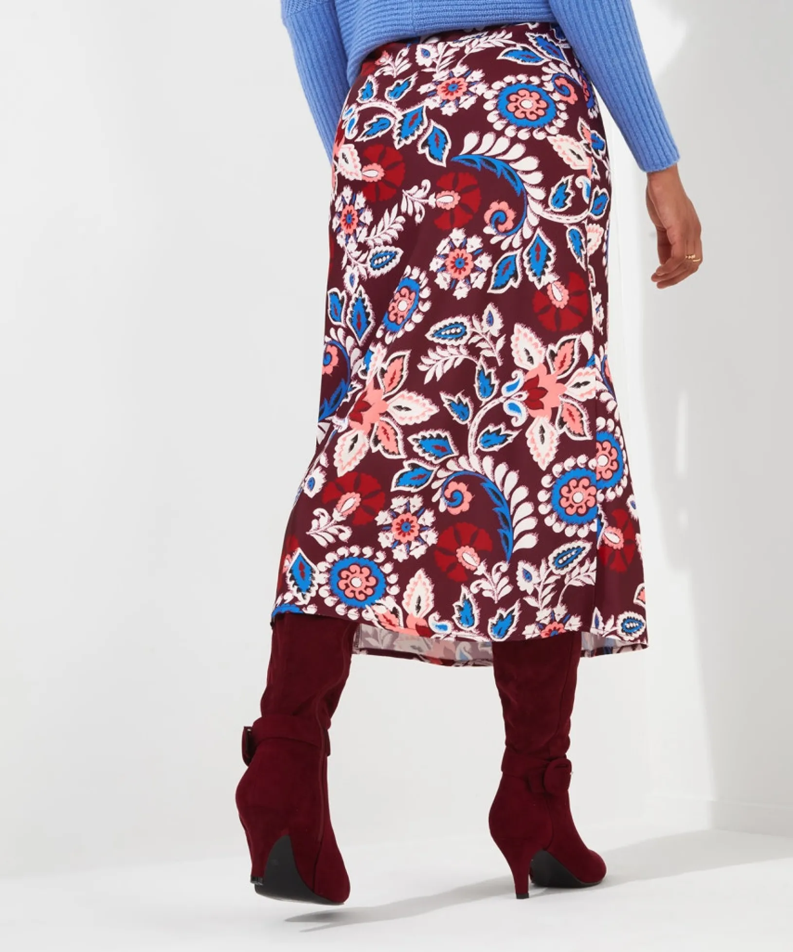 stunning_satin_skirt_3.webp Skirts | Sale Skirts | Women's | Women's Joe Browns Stunning Satin Skirt Multi