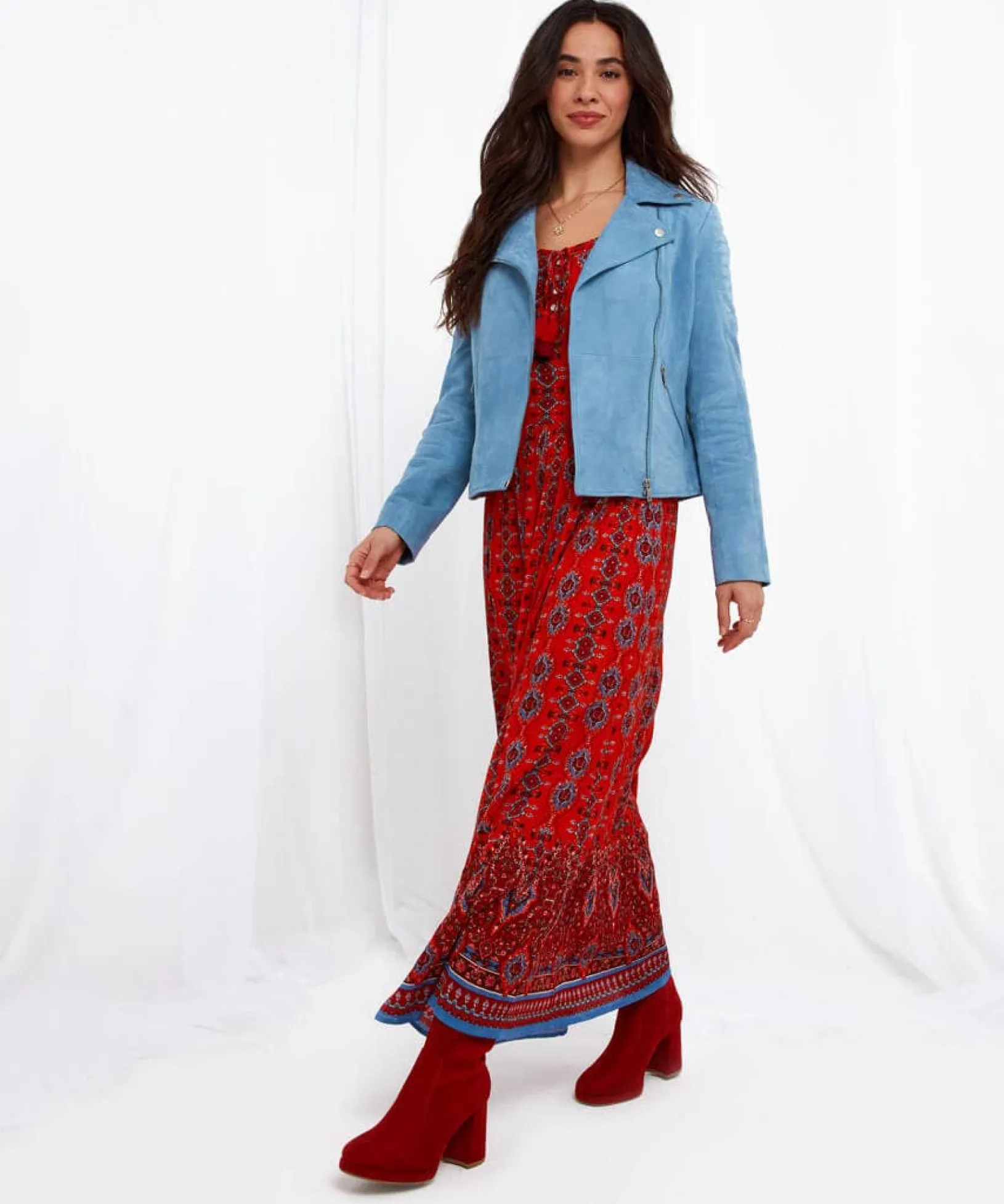 stunning_suede_jacket_2.webp Sale Coats & Jacket | Women's Joe Browns Stunning Suede Jacket Blue