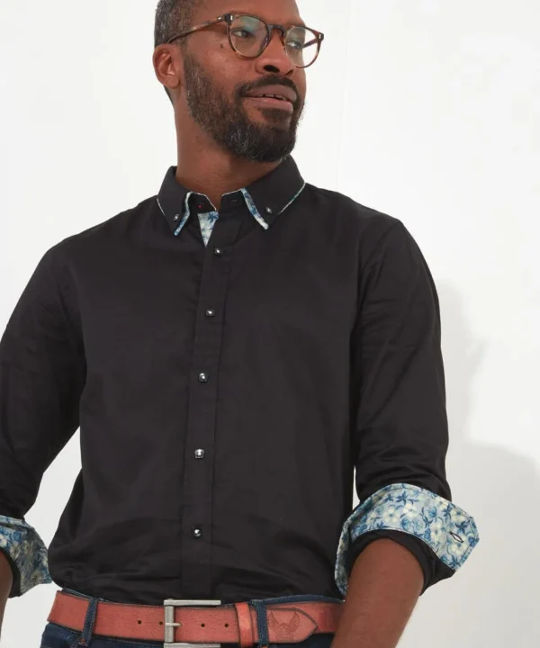 Shop Men's Collection | Work Shirts | Men's Partywear | Shirts | Top Picks | Top Picks | Top Picks | Men，s Joe Browns Superb Double Collar Shirt Black