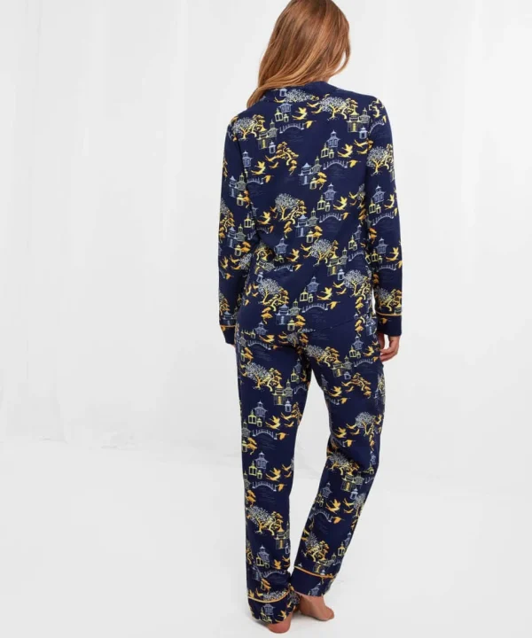 Sale Pyjamas & Loungewear | Women's Joe Browns Tantalizing Toile Boutique PJ Top Navy