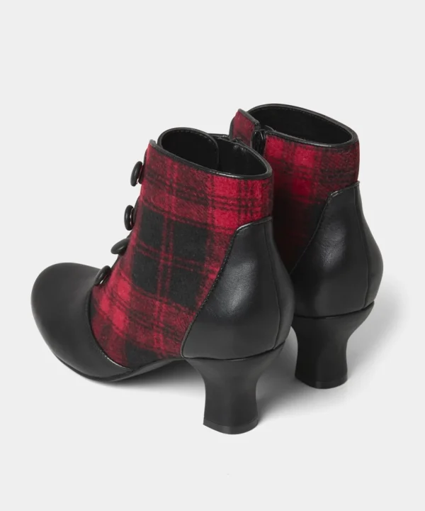 Ankle Boots | Boots & Shoes | Sale Boots & Shoes | Top Picks | Women's | Women's Joe Browns Tell Me All Vintage Style Boots Black/Red