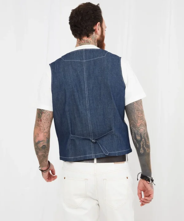 Sale Waistcoats | Sale Coats & Jacket | Men，s | Men，s Joe Browns Terrific Tick Stripe Waistcoat Blue/White