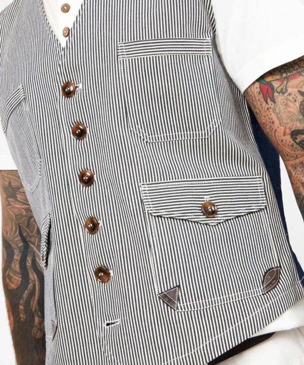 Sale Waistcoats | Sale Coats & Jacket | Men，s | Men，s Joe Browns Terrific Tick Stripe Waistcoat Blue/White
