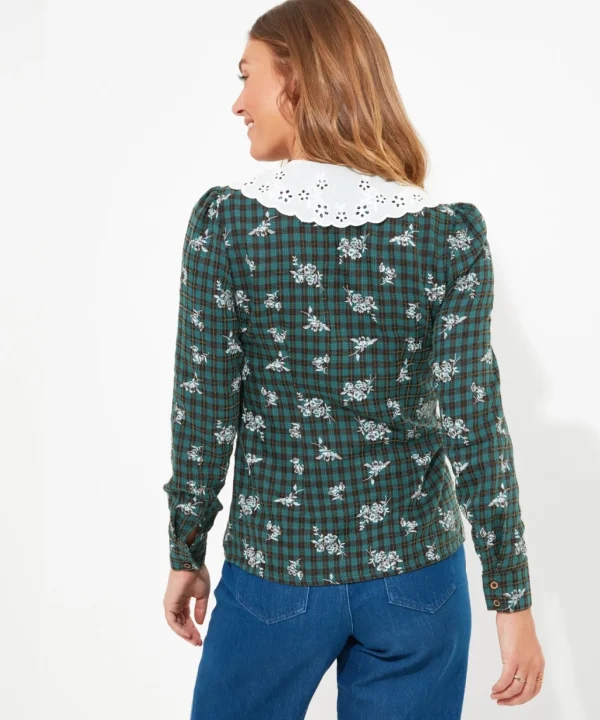 Tops, Tunics & Blouses | Sale Tops, Tunics & Blouses | Women's | Women's Joe Browns Tess Vintage Collar Blouse Green