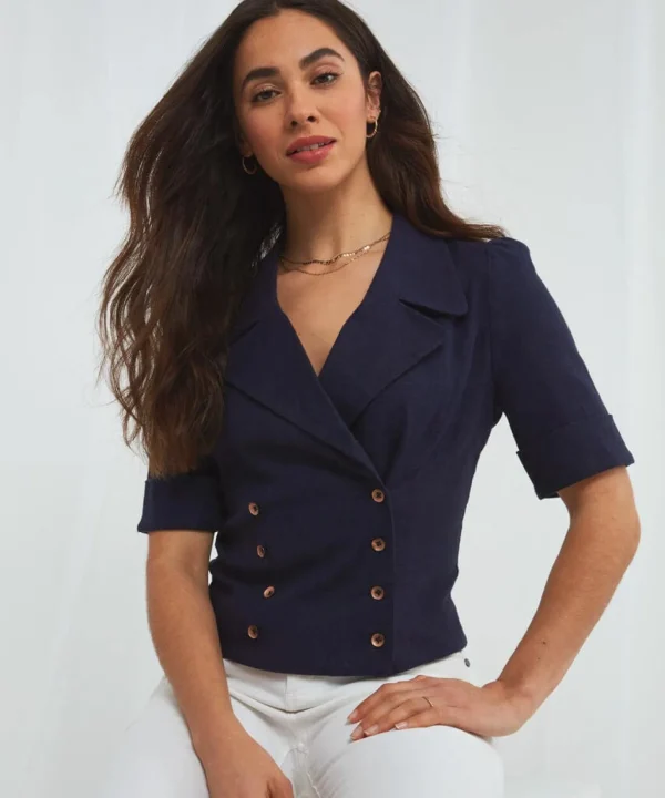 Shop Blazers | Sale Coats & Jacket | Women's | Women's Joe Browns The Ava Dress Jacket Navy / White