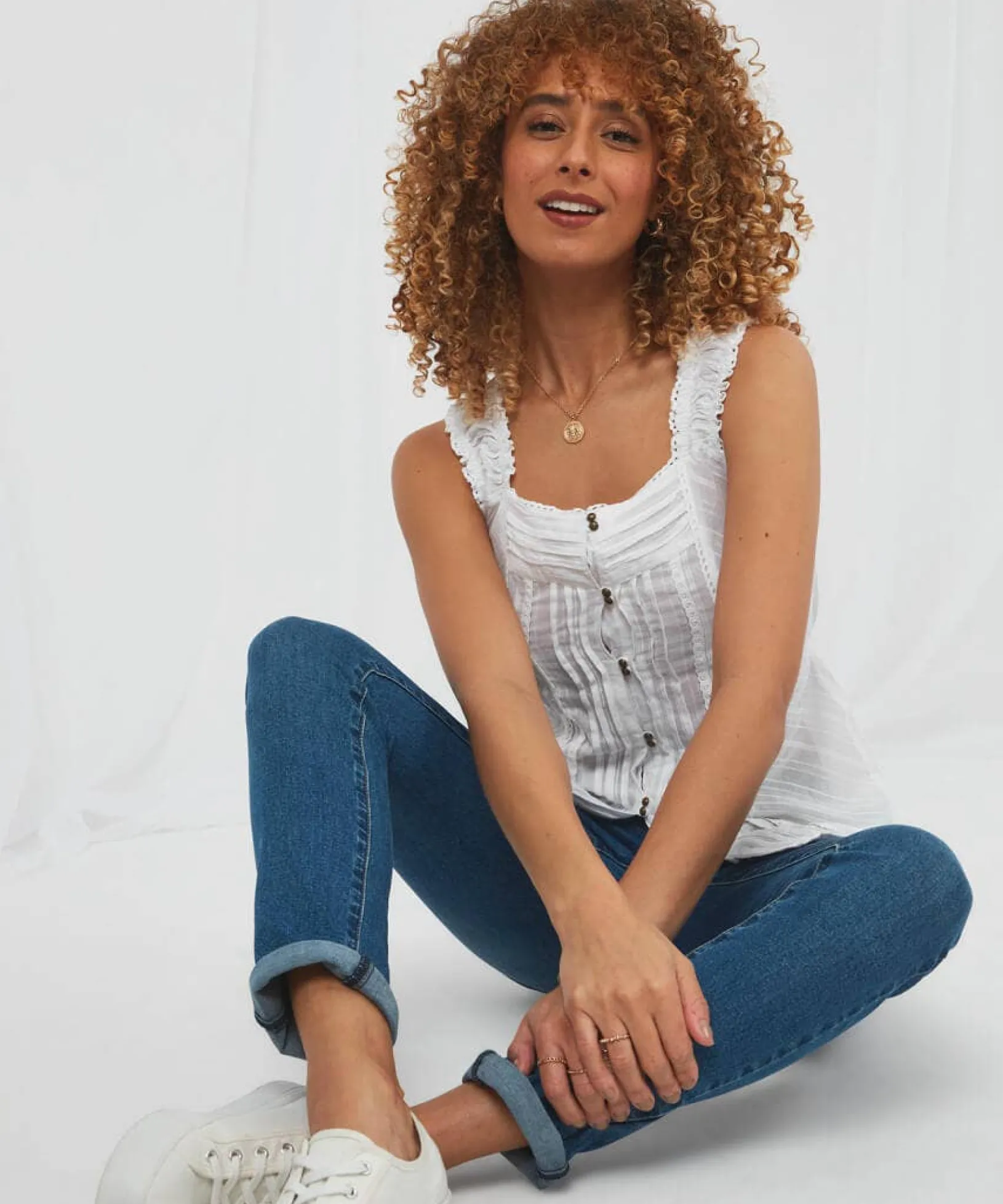 the_southern_belle_summer_2.webp Sale Tops, Tunics & Blouses | Women's Joe Browns The Southern Belle Summer Top White / Yellow