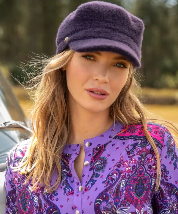 Accessories & Jewellery | Women's Joe Browns There She Goes Peaked Hat Deep Purple