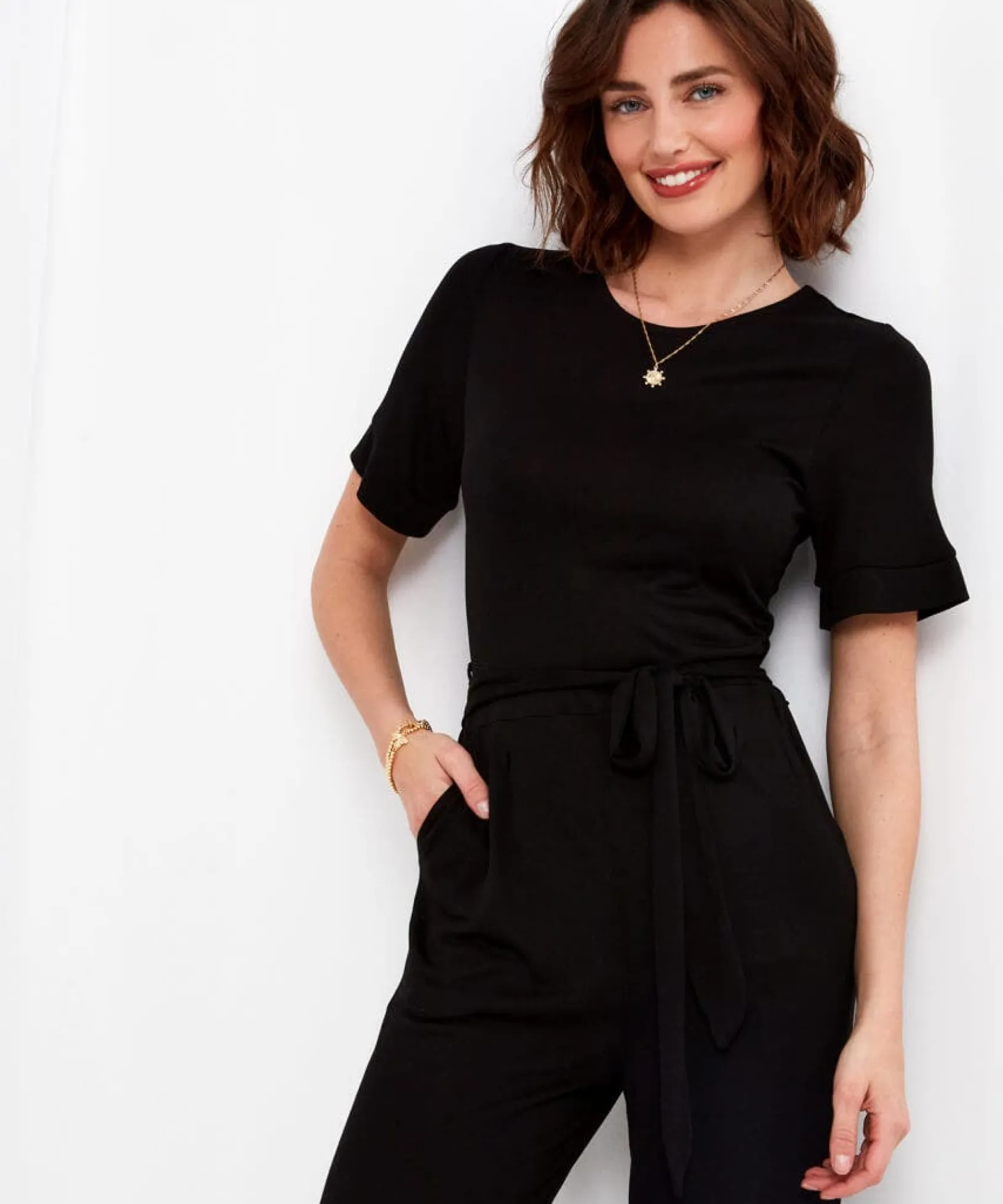 tilly_must_have_jumpsuit_4.webp Shop Women's Collection | Petite | Jumpsuits | Jeans & Trousers | Top Picks | Women's | Women's | Women's Joe Browns Tilly Must Have Jumpsuit Black / Blue