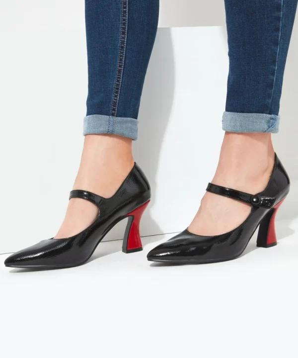 Party Footwear | Boots & Shoes | Sale Boots & Shoes | Top Picks | Women's | Women's Joe Browns Topping Perfection Patent Shoes Black/Red