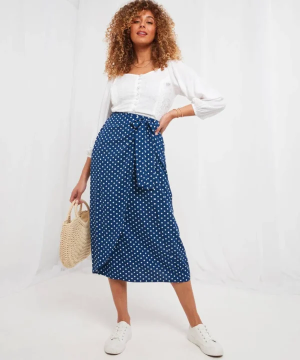 Sale Skirts | Women's Joe Browns Trixie Spot Skirt Blue