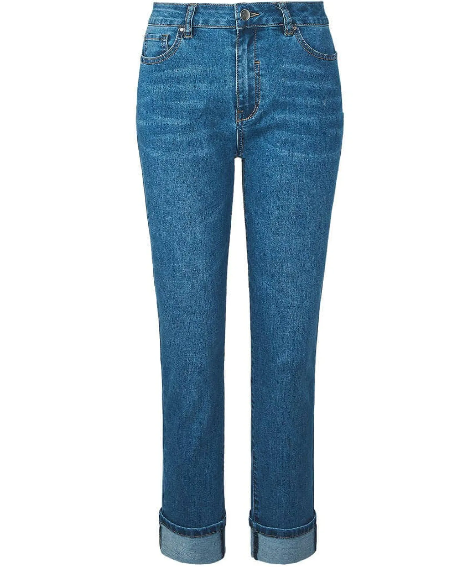 turn_up_jeans_1.webp Sale Jeans & Trousers | Women's Joe Browns Turn Up Jeans Mid Denim / Indigo