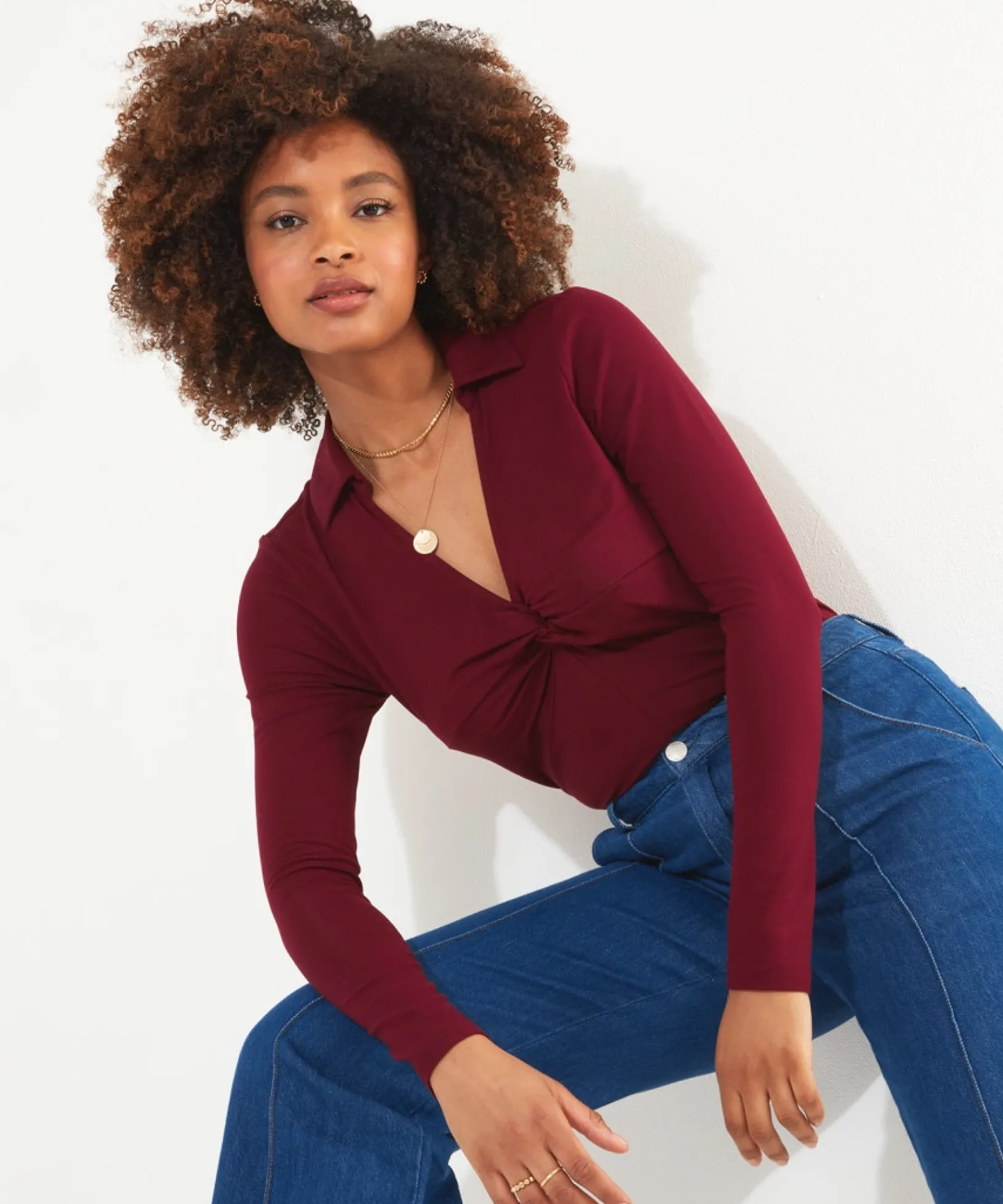 twist_front_jersey_top_2.webp Shop Women's Collection | Tops, Tunics & Blouses | Sale Tops, Tunics & Blouses | Top Picks | Women's | Women's Joe Browns Twist Front Jersey Top Berry