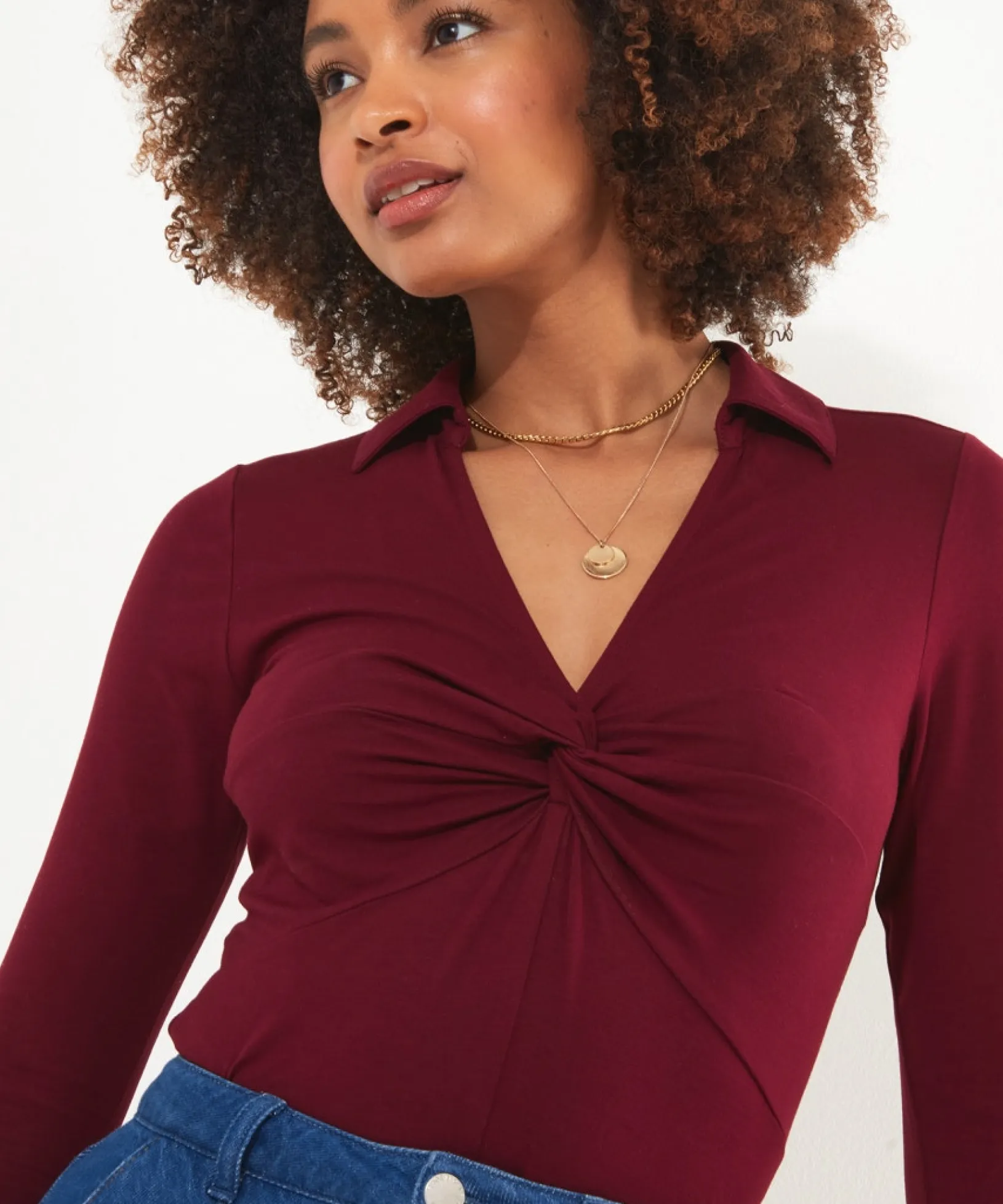twist_front_jersey_top_4.webp Shop Women's Collection | Tops, Tunics & Blouses | Sale Tops, Tunics & Blouses | Top Picks | Women's | Women's Joe Browns Twist Front Jersey Top Berry