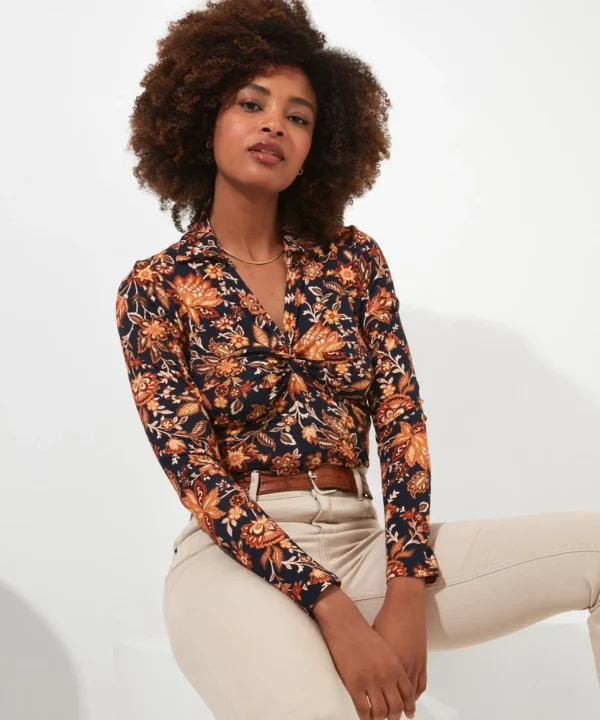 Shop Women's Collection | Tops, Tunics & Blouses | Sale Tops, Tunics & Blouses | Top Picks | Women's | Women's Joe Browns Twist Front Printed Jersey Top Multi