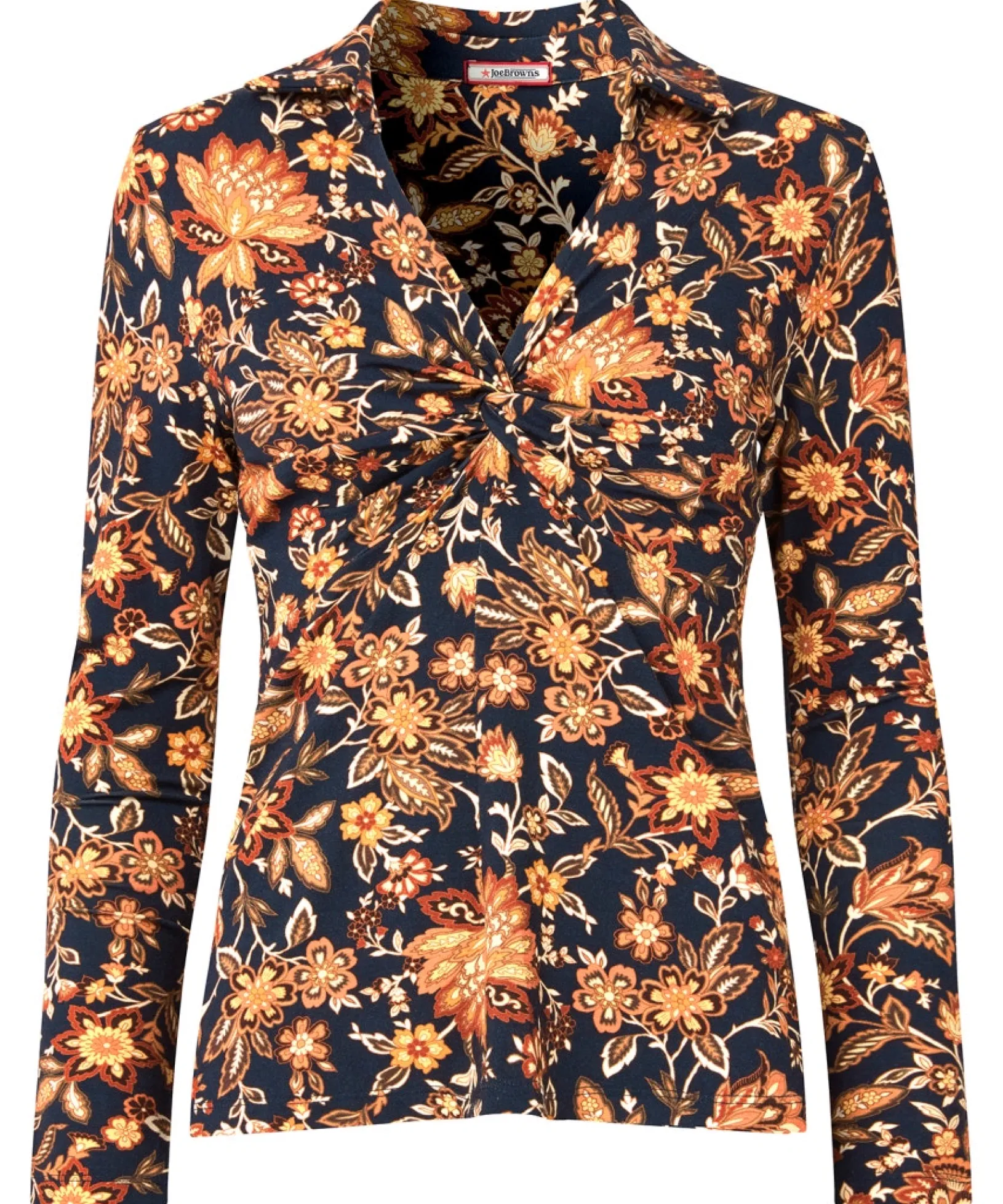 twist_front_printed_jerse_1.webp Shop Women's Collection | Tops, Tunics & Blouses | Sale Tops, Tunics & Blouses | Top Picks | Women's | Women's Joe Browns Twist Front Printed Jersey Top Multi