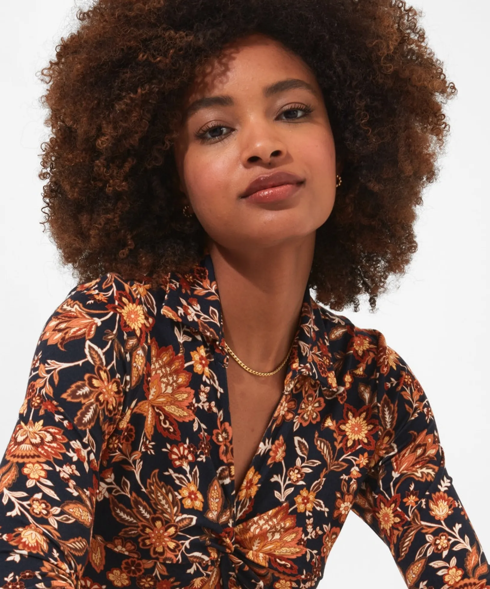 twist_front_printed_jerse_4.webp Shop Women's Collection | Tops, Tunics & Blouses | Sale Tops, Tunics & Blouses | Top Picks | Women's | Women's Joe Browns Twist Front Printed Jersey Top Multi