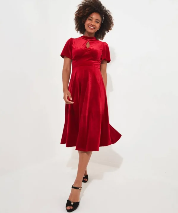 Shop Women's Collection | Velvet & Devor茅 Dresses | Midi Dresses | Party Dresses | Occasion Outfits | Dresses | Sale Dresses | Top Picks | Top Picks | Top Picks | Top Picks | Top Picks | Women's | Women's Joe Browns Valencia Velour Dress Red