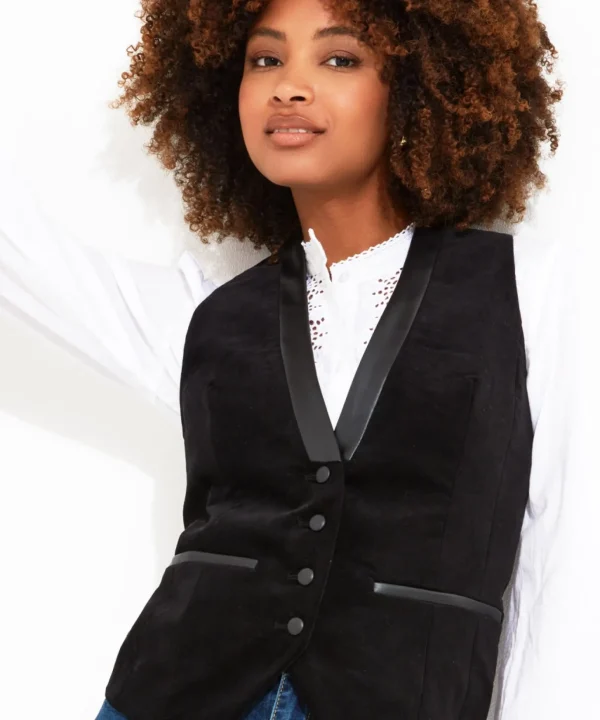 Waistcoats | Coats & Jackets | Women's | Women's Joe Browns Very Velvet Waistcoat Black
