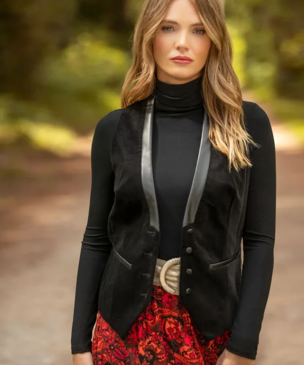 Waistcoats | Coats & Jackets | Women's | Women's Joe Browns Very Velvet Waistcoat Black