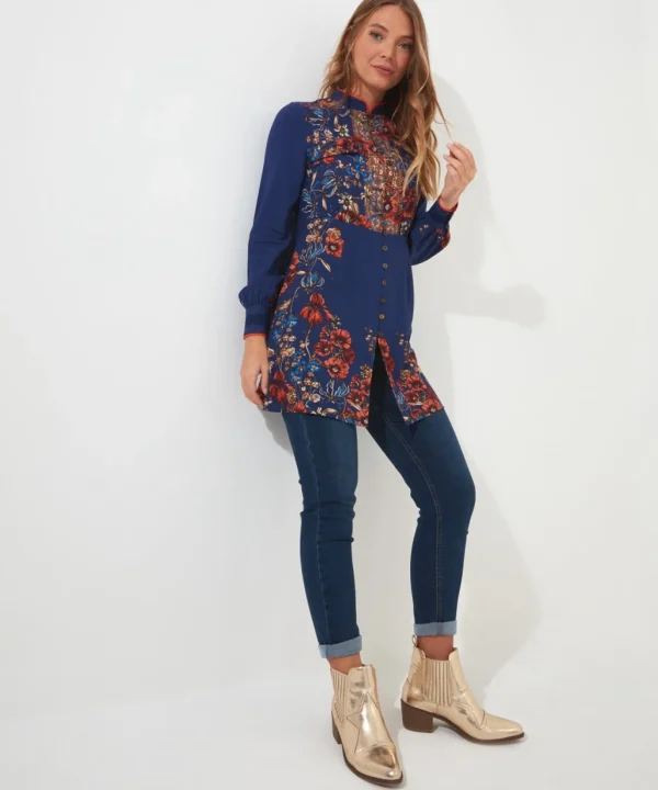 Shop Women's Collection | Tops, Tunics & Blouses | Sale Tops, Tunics & Blouses | Top Picks | Women's | Women's Joe Browns Vibrant Florals Tunic Dress Multi