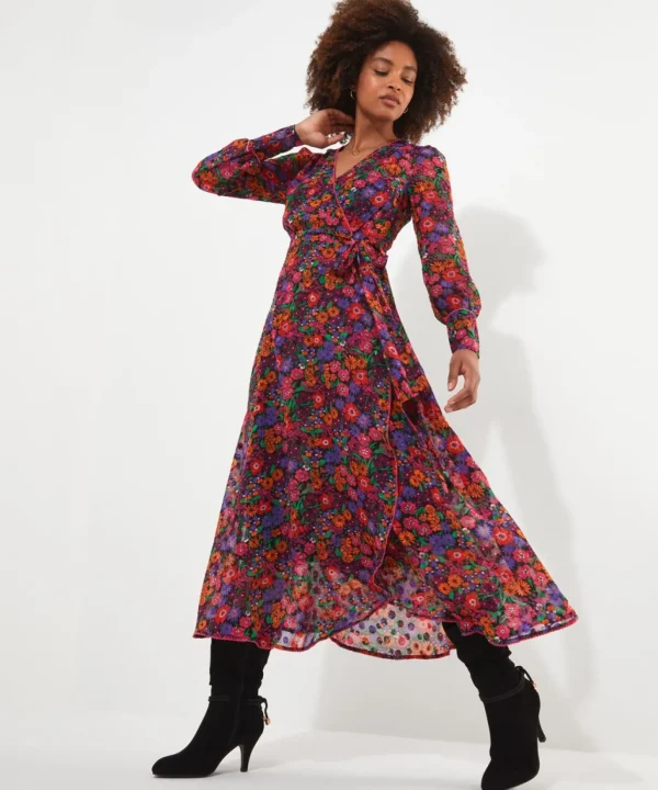 Shop Women's Collection | Dresses | Sale Dresses | Top Picks | Women's | Women's Joe Browns Vibrant Vibes Wrap Dress Multi