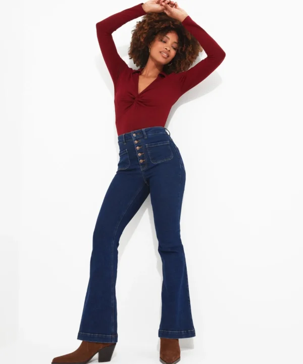 Denim Styles | Jeans & Trousers | Sale Jeans & Trousers | Women's | Women's | Women's Joe Browns Vintage Valerie Flared Jeans Indigo