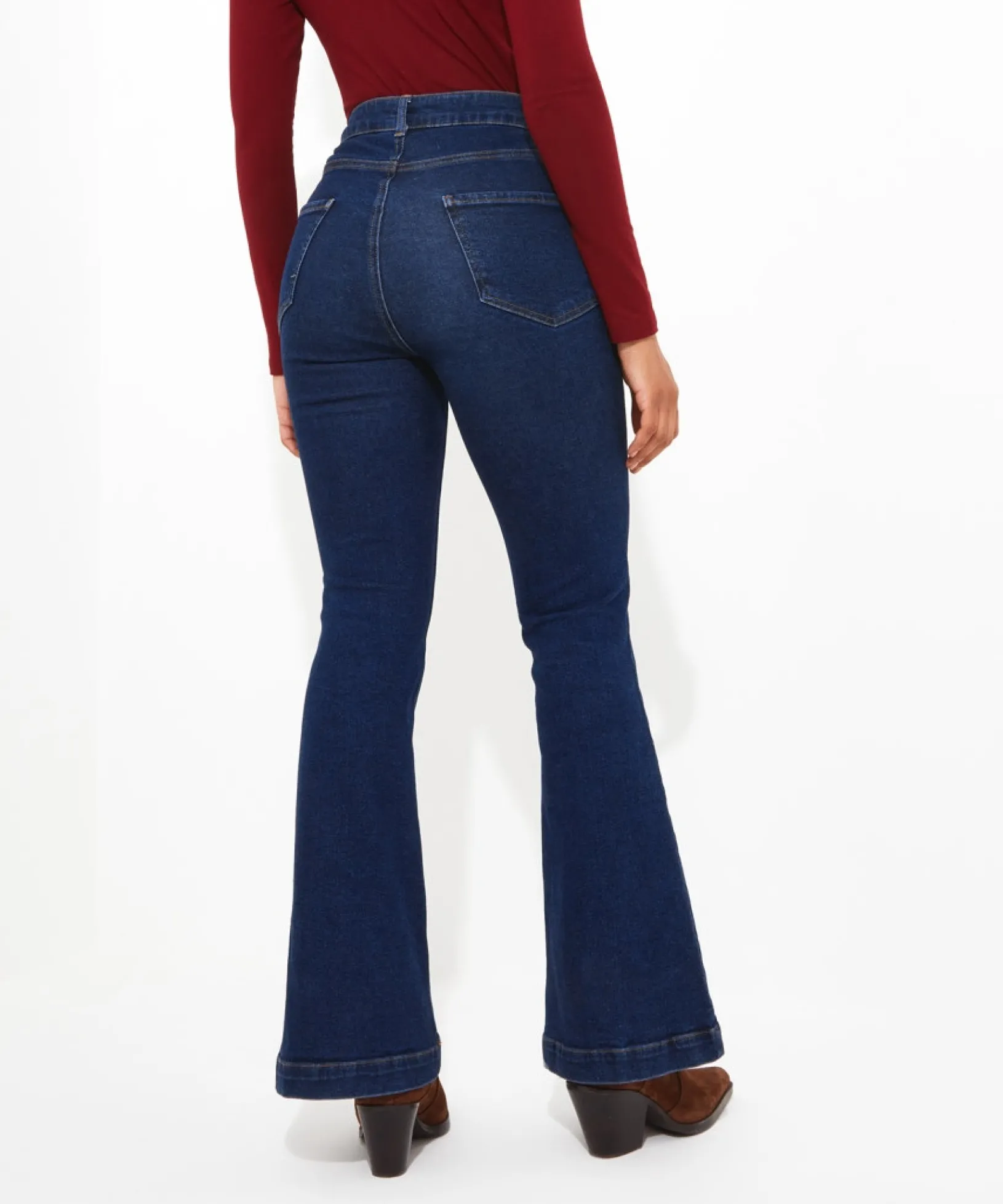 vintage_valerie_flared_je_4.webp Denim Styles | Jeans & Trousers | Sale Jeans & Trousers | Women's | Women's | Women's Joe Browns Vintage Valerie Flared Jeans Indigo