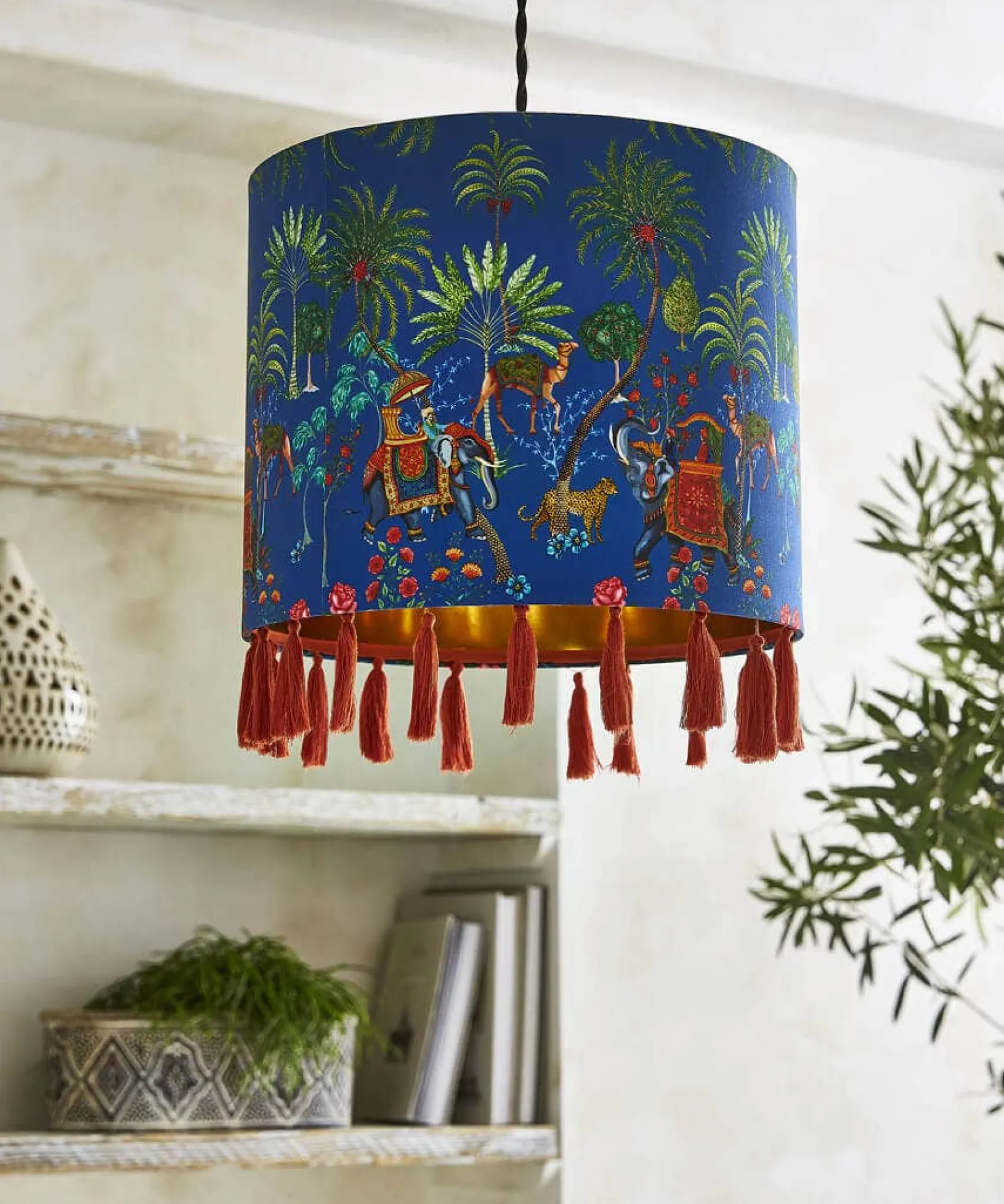 wanderlust_drum_shade_0.webp Floral Décor | Nature Décor | Animal Décor | Lighting & Lamps | Sale Lighting | Home | Home | Home | Home | Home Joe Browns Wanderlust Drum Shade Multi