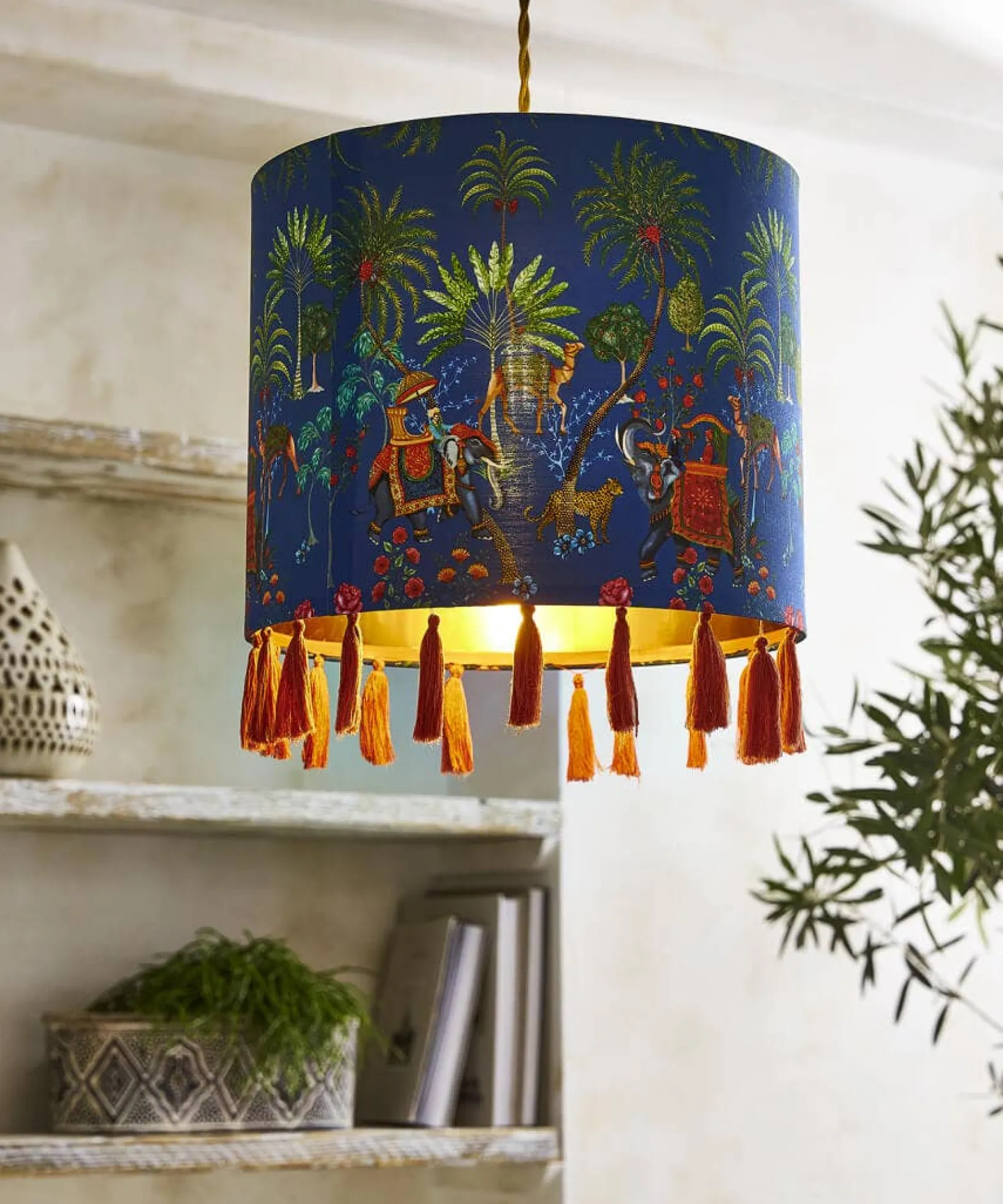 wanderlust_drum_shade_2.webp Floral Décor | Nature Décor | Animal Décor | Lighting & Lamps | Sale Lighting | Home | Home | Home | Home | Home Joe Browns Wanderlust Drum Shade Multi