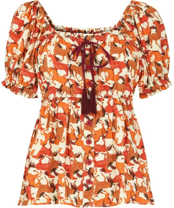 Sale Tops, Tunics & Blouses | Women's Joe Browns Wild Horses Boho Top Rust