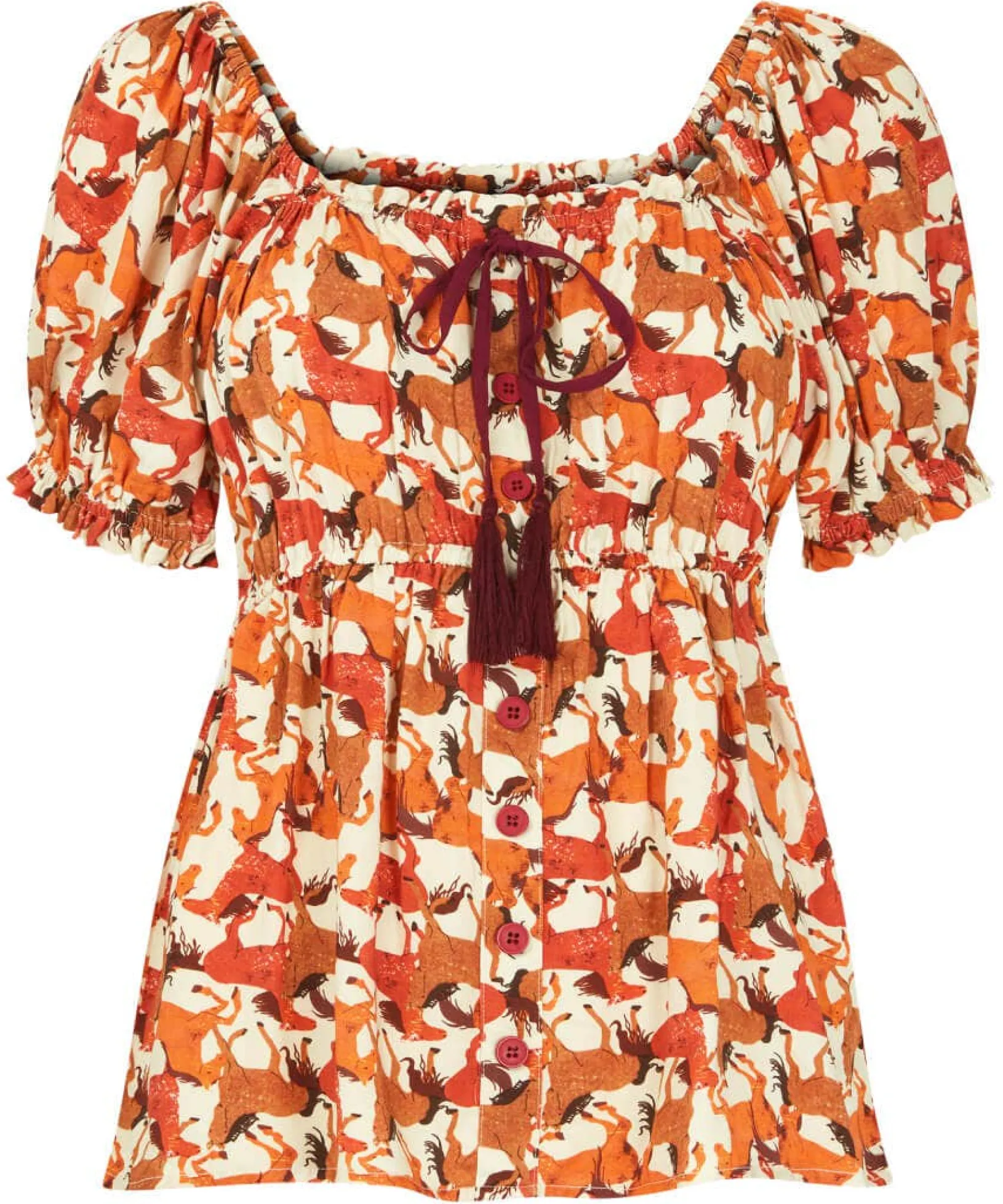 wild_horses_boho_top_1.webp Sale Tops, Tunics & Blouses | Women's Joe Browns Wild Horses Boho Top Rust