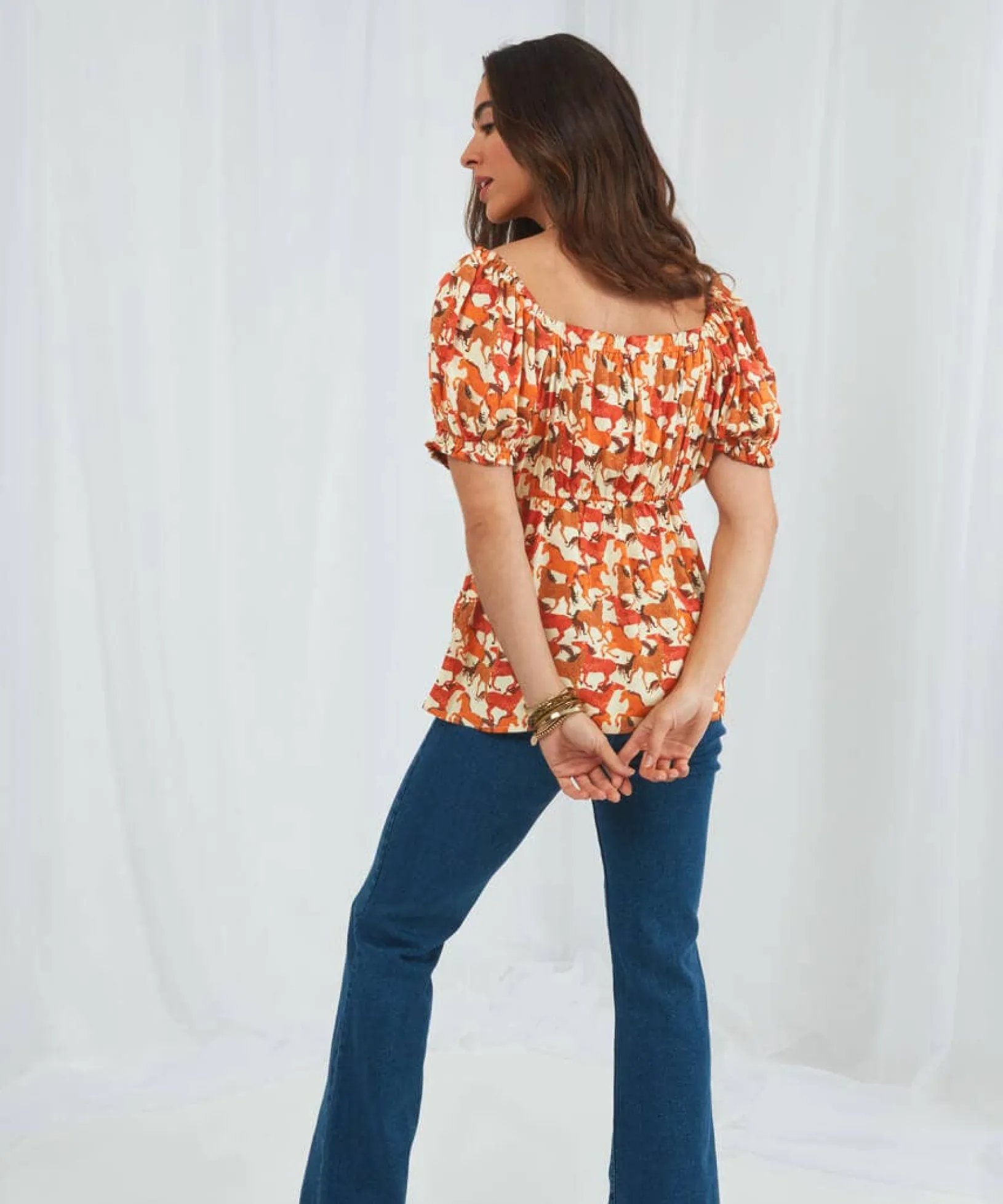 wild_horses_boho_top_3.webp Sale Tops, Tunics & Blouses | Women's Joe Browns Wild Horses Boho Top Rust