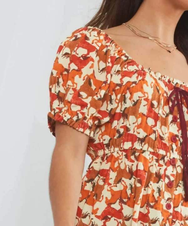 Sale Tops, Tunics & Blouses | Women's Joe Browns Wild Horses Boho Top Rust