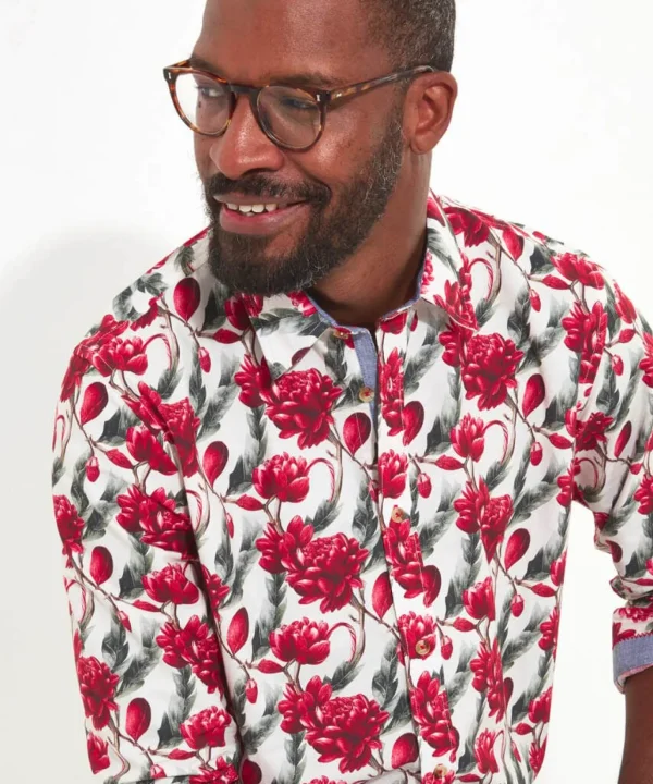 Shop Men's Collection | Funky Shirts | Men's Partywear | Shirts | Sale Shirts | Top Picks | Top Picks | Top Picks | Men，s | Men，s Joe Browns Winter Floral Shirt White
