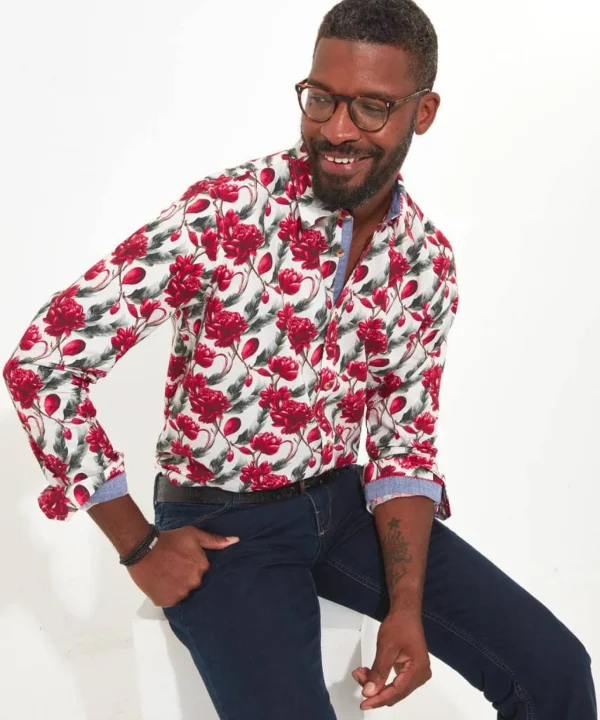 Shop Men's Collection | Funky Shirts | Men's Partywear | Shirts | Sale Shirts | Top Picks | Top Picks | Top Picks | Men,s | Men,s Joe Browns Winter Floral Shirt White