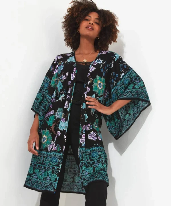 Occasion Outfits | Gifts | Tops, Tunics & Blouses | Sale Tops, Tunics & Blouses | Top Picks | Women's | Women's | Women's Joe Browns Winter Walks Kimono Black