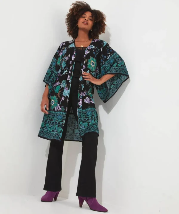 Occasion Outfits | Gifts | Tops, Tunics & Blouses | Sale Tops, Tunics & Blouses | Top Picks | Women's | Women's | Women's Joe Browns Winter Walks Kimono Black