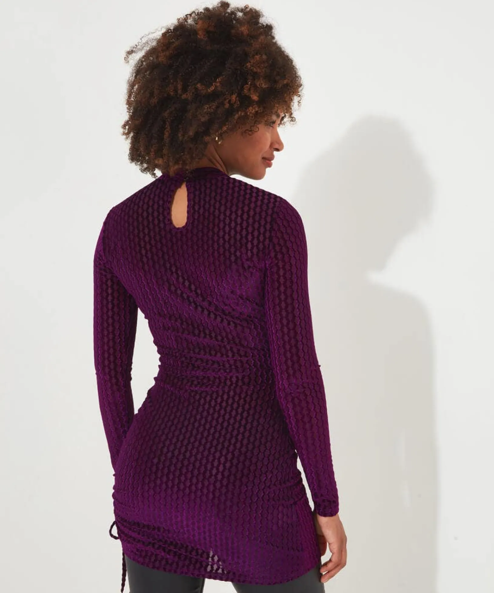 with_a_difference_ruched__3.webp Shop Women's Collection | Tops, Tunics & Blouses | Sale Tops, Tunics & Blouses | Top Picks | Women's | Women's Joe Browns With A Difference Ruched Tunic Purple