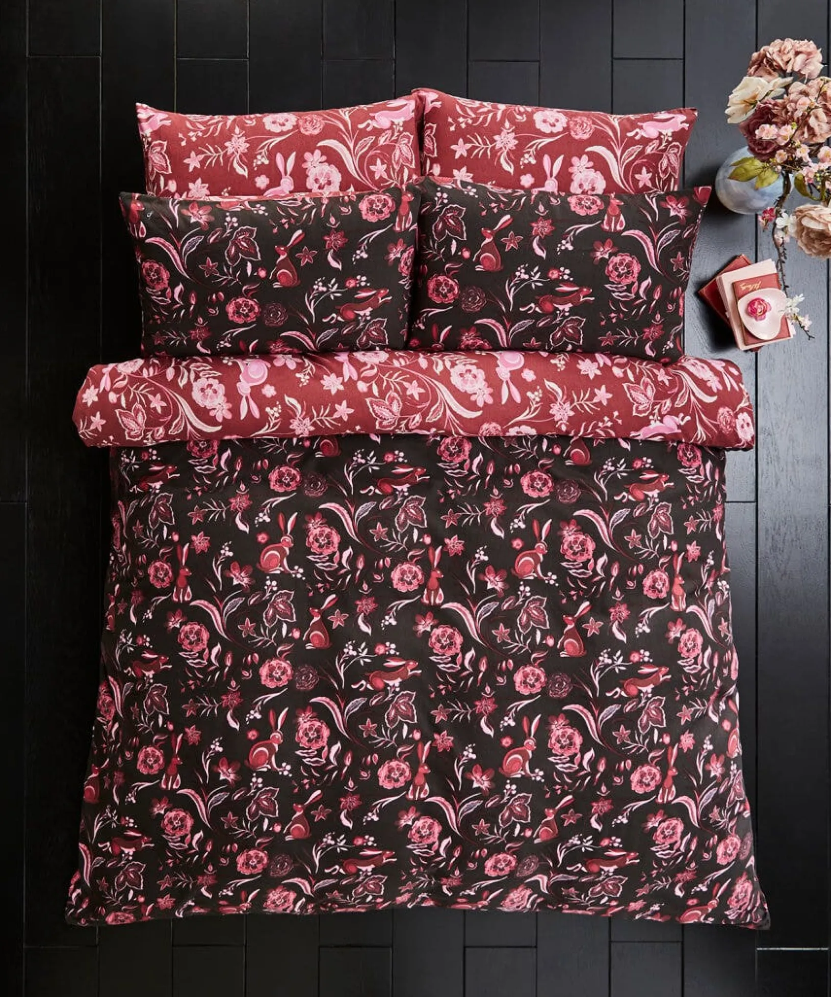 woodland_brushed_cotton_r_0.webp Bedroom | Nouveau Reflections | Floral Décor | Nature Décor | Bedding | Sale Bedding | Home | Home | Home | Home | Home | Home Joe Browns Woodland Brushed Cotton Reversible Bed Set Pink