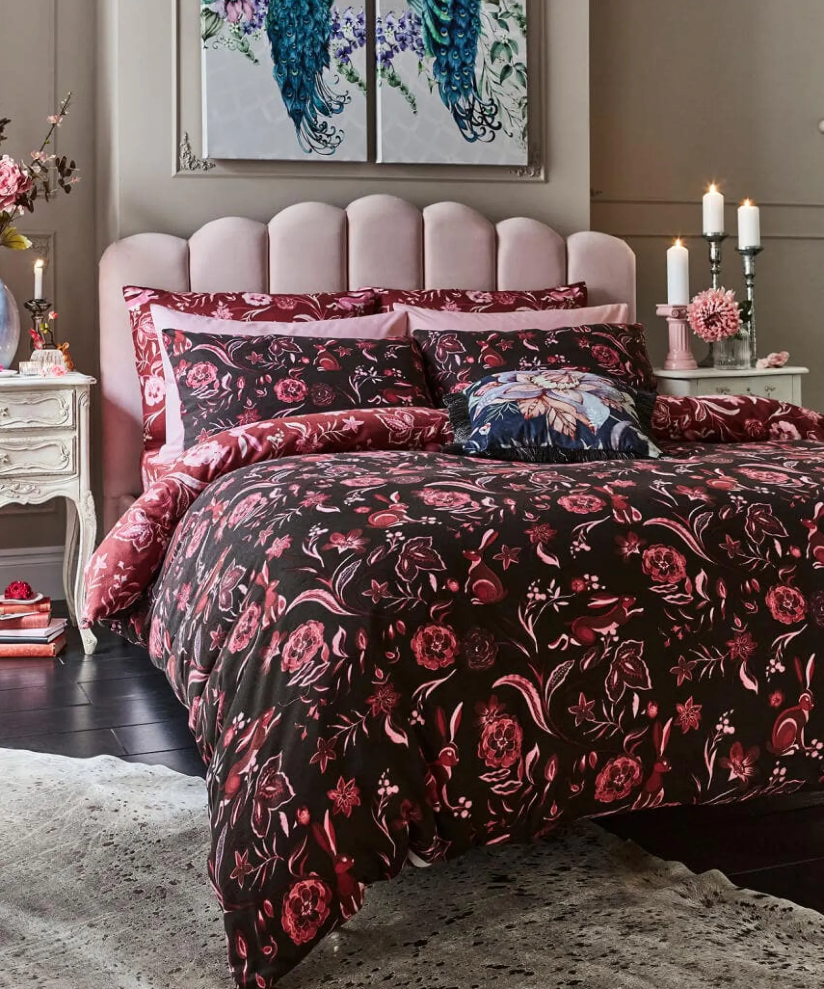 woodland_brushed_cotton_r_2.webp Bedroom | Nouveau Reflections | Floral Décor | Nature Décor | Bedding | Sale Bedding | Home | Home | Home | Home | Home | Home Joe Browns Woodland Brushed Cotton Reversible Bed Set Pink