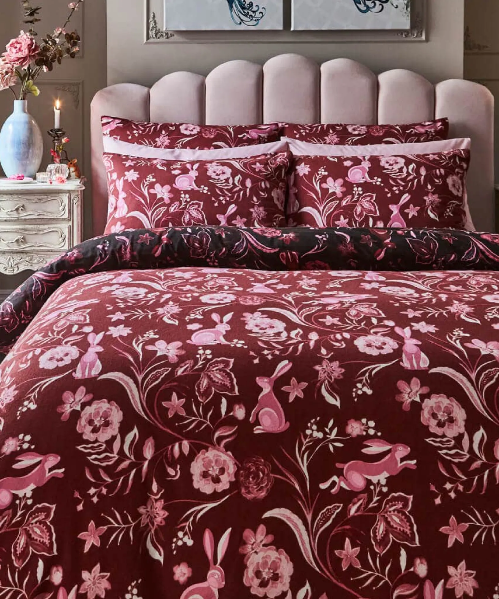woodland_brushed_cotton_r_3.webp Bedroom | Nouveau Reflections | Floral Décor | Nature Décor | Bedding | Sale Bedding | Home | Home | Home | Home | Home | Home Joe Browns Woodland Brushed Cotton Reversible Bed Set Pink