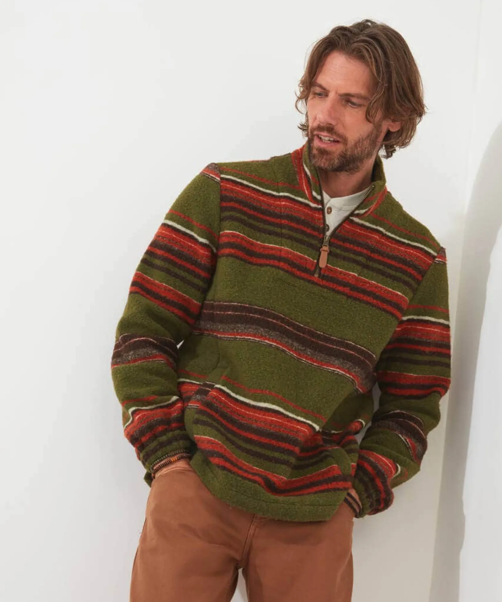 woodland_stripe_funnel_0.webp Shop Men's Collection | Hoodies & Sweatshirts | Knitwear & Jumpers | Gifts | Tops & T-Shirts | Top Picks | Men,s | Men,s | Men,s | Men,s Joe Browns Woodland Stripe Funnel Green