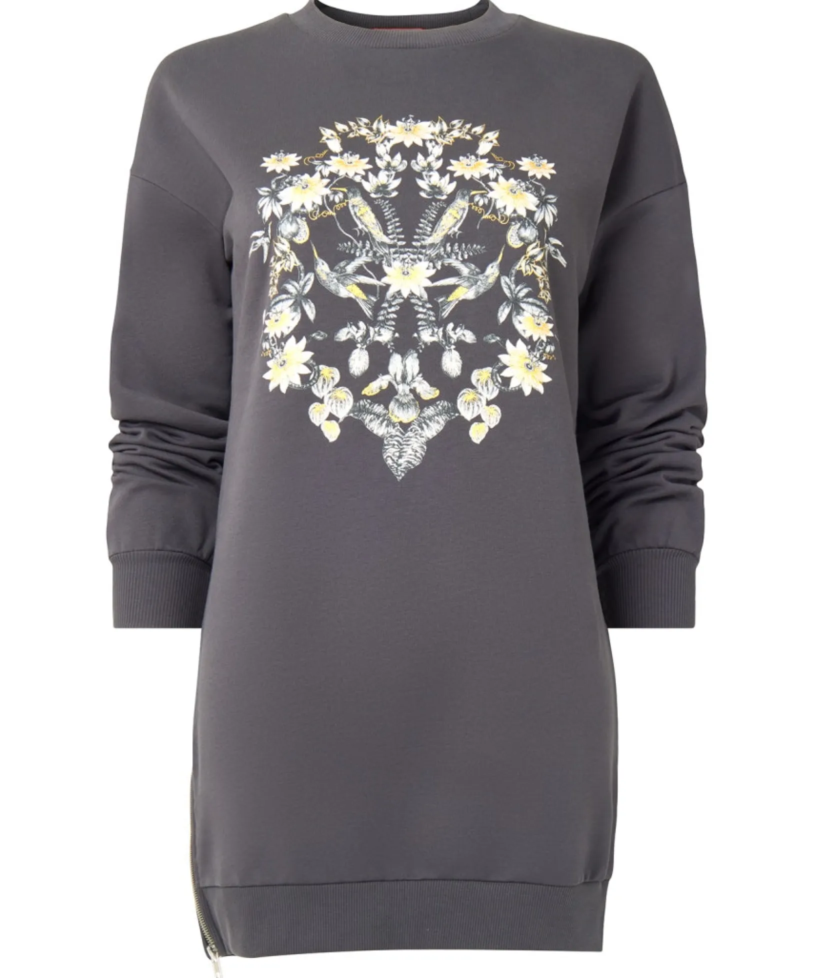 zip_sweat_tunic_dress_1.webp Shop Women's Collection | Tops, Tunics & Blouses | Sale Tops, Tunics & Blouses | Top Picks | Women's | Women's Joe Browns Zip Sweat Tunic Dress Grey