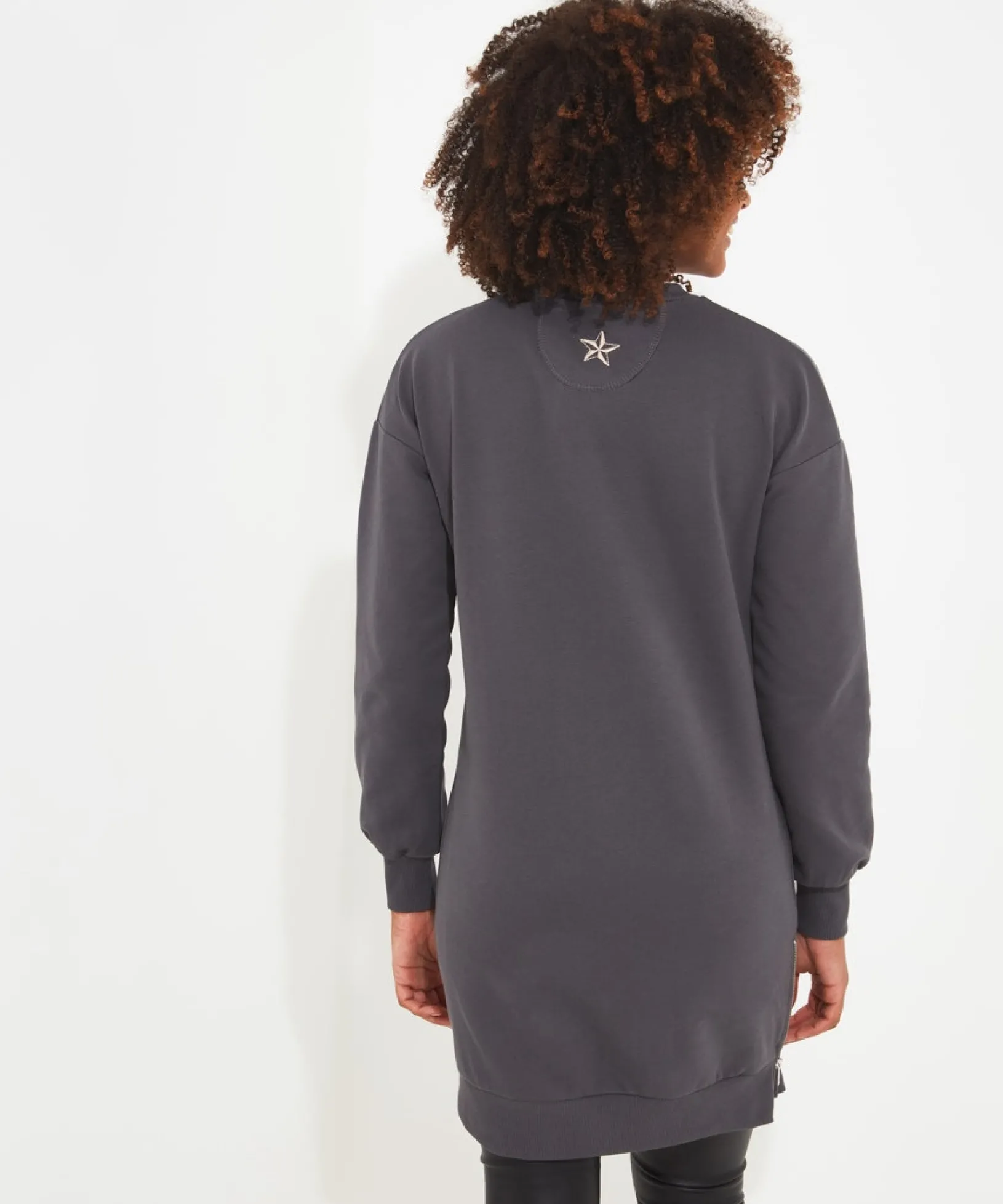 zip_sweat_tunic_dress_3.webp Shop Women's Collection | Tops, Tunics & Blouses | Sale Tops, Tunics & Blouses | Top Picks | Women's | Women's Joe Browns Zip Sweat Tunic Dress Grey